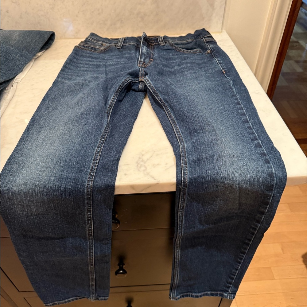 Stylish Sturdy Western Blue Denim Jeans with Brown Label Size 29